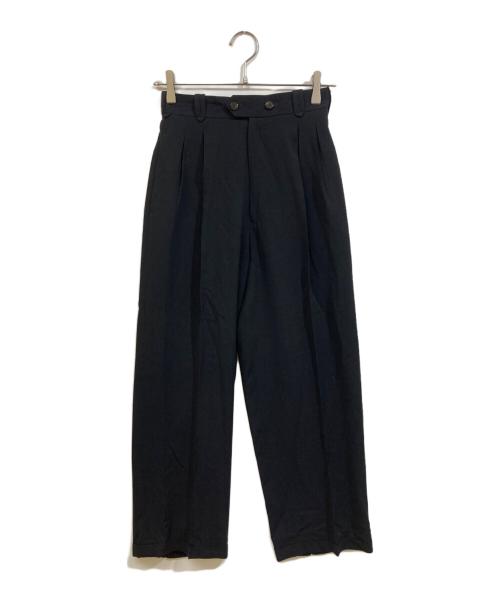 Jean Paul Gaultier FEMME（ジャンポールゴルチエ フェム）Jean Paul Gaultier FEMME (ジャンポールゴルチエ フェム) ウールトロタックパンツ ブラック サイズ:40の古着・服飾アイテム