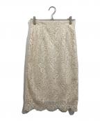 ANAYIアナイ）の古着「リーフレースタイトスカート」｜アイボリー