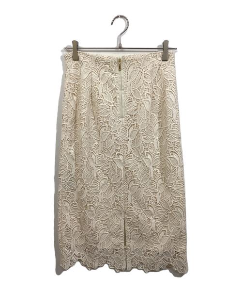 ANAYI（アナイ）ANAYI (アナイ) リーフレースタイトスカート アイボリー サイズ:	SIZE 38の古着・服飾アイテム