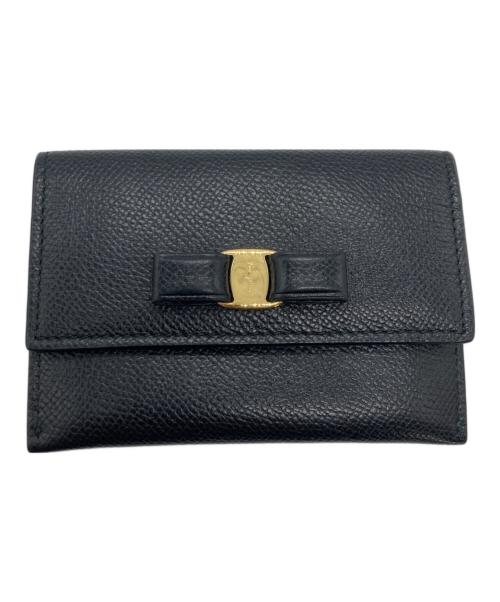 Salvatore Ferragamo（サルヴァトーレ フェラガモ）Salvatore Ferragamo (サルヴァトーレ フェラガモ) ガンチーニカードケース ブラックの古着・服飾アイテム