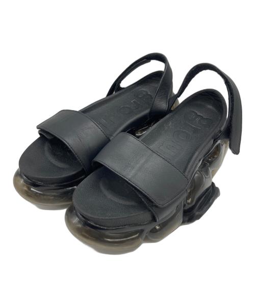 grounds（グラウンズ）grounds (グラウンズ) MOOPIE LEATHER SANDAL ブラック サイズ:	SIZE 24cmの古着・服飾アイテム