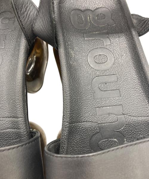 grounds（グラウンズ）grounds (グラウンズ) MOOPIE LEATHER SANDAL ブラック サイズ:	SIZE 24cmの古着・服飾アイテム