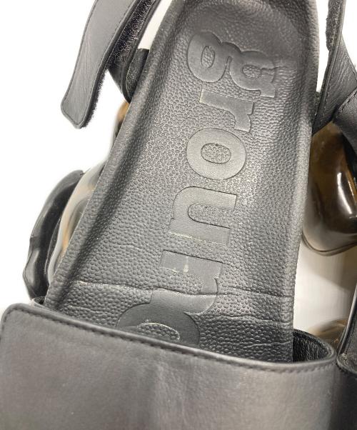 grounds（グラウンズ）grounds (グラウンズ) MOOPIE LEATHER SANDAL ブラック サイズ:	SIZE 24cmの古着・服飾アイテム