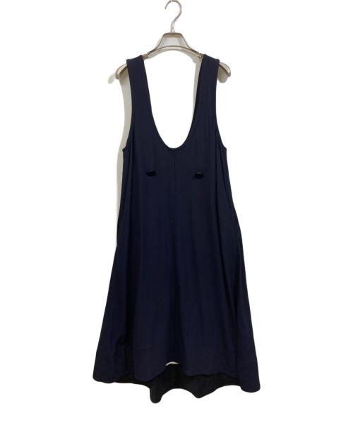 INSCRIRE（アンスクリア）INSCRIRE (アンスクリア) ノースリーブワンピース ネイビー サイズ:	SIZE Freeの古着・服飾アイテム