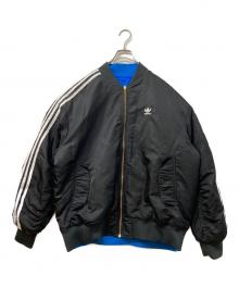 adidas（アディダス）の古着「オーバーサイズ リバーシブル ボンバージャケット」｜ブラック