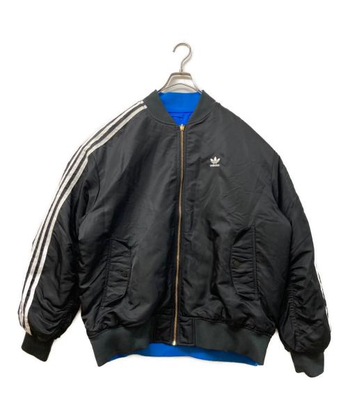 adidas（アディダス）adidas (アディダス) オーバーサイズ リバーシブル ボンバージャケット ブラック サイズ:XLの古着・服飾アイテム