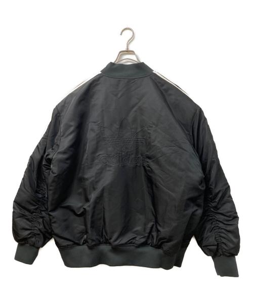 adidas（アディダス）adidas (アディダス) オーバーサイズ リバーシブル ボンバージャケット ブラック サイズ:XLの古着・服飾アイテム
