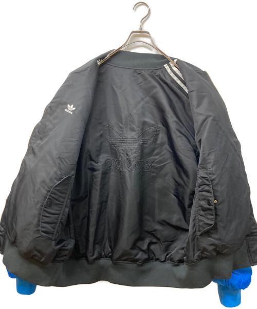 adidas（アディダス）adidas (アディダス) オーバーサイズ リバーシブル ボンバージャケット ブラック サイズ:XLの古着・服飾アイテム