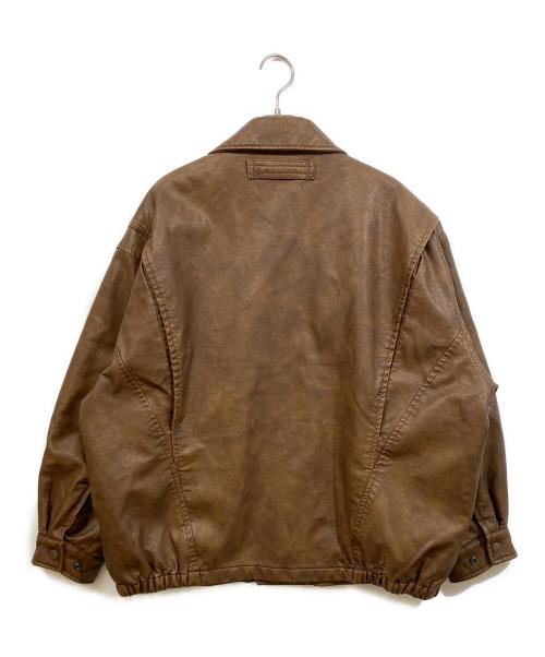 NAUTICA（ノーティカ）NAUTICA (ノーティカ) FREAK'S STORE (フリークスストア) Faded Vegan Leather Blouson ブラウン サイズ:1の古着・服飾アイテム