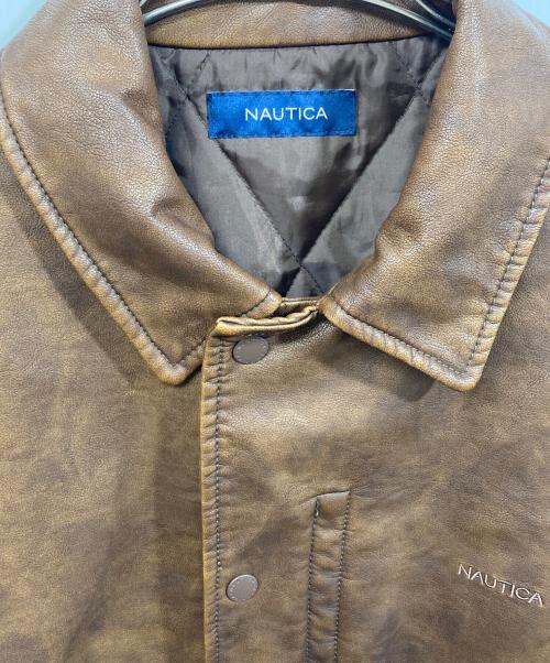 NAUTICA（ノーティカ）NAUTICA (ノーティカ) FREAK'S STORE (フリークスストア) Faded Vegan Leather Blouson ブラウン サイズ:1の古着・服飾アイテム