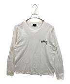 stussyステューシー）の古着「長袖Tシャツ」｜ホワイト