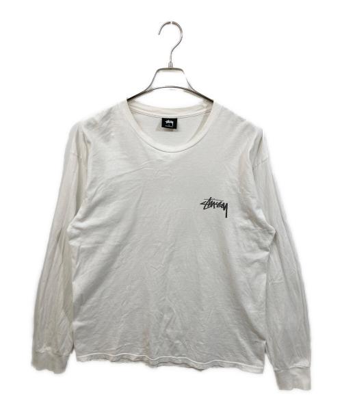 stussy（ステューシー）stussy (ステューシー) 長袖Tシャツ ホワイト サイズ:Lの古着・服飾アイテム