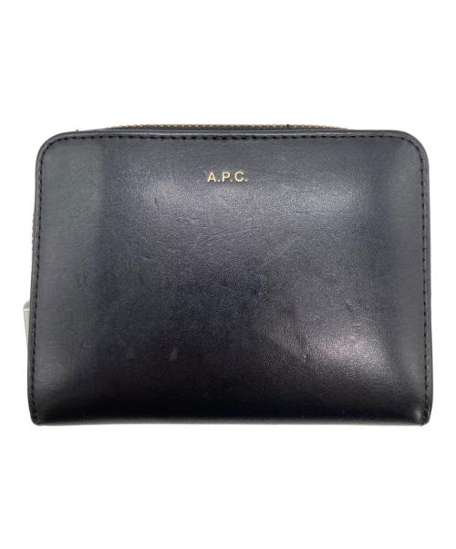 A.P.C.（アーペーセー）A.P.C. (アーペーセー) EMMANUEL ZIP WALLET ブラックの古着・服飾アイテム