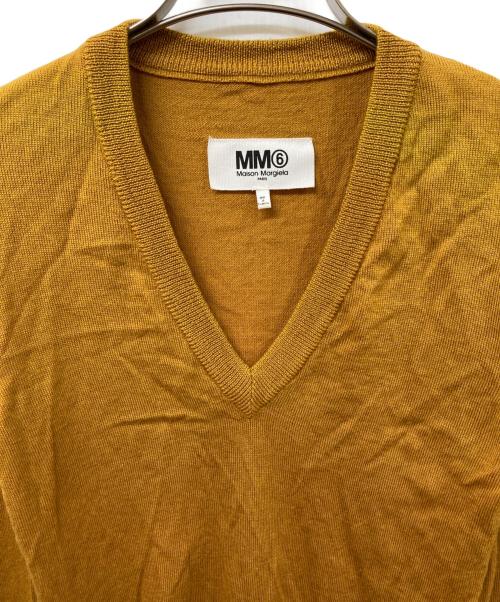 MM6 Maison Margiela（エムエムシックスメゾンマルジェラ）MM6 Maison Margiela (エムエムシックスメゾンマルジェラ) エルボーパッチニット イエロー サイズ:	SIZE Sの古着・服飾アイテム