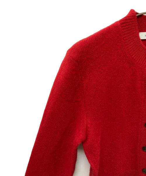 maison kitsune（メゾンキツネ）MAISON KITSUNE (メゾンキツネ) ダブル パッチ フォックス ＆ ドラゴン カーディガン レッド サイズ:	SIZE XSの古着・服飾アイテム