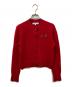 MAISON KITSUNE（メゾンキツネ）の古着「ダブル パッチ フォックス ＆ ドラゴン カーディガン」｜レッド