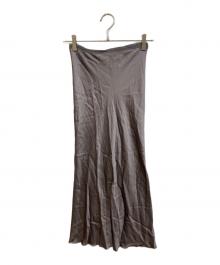 Maison Margiela（メゾンマルジェラ）の古着「サテンマキシスカート」｜グレー
