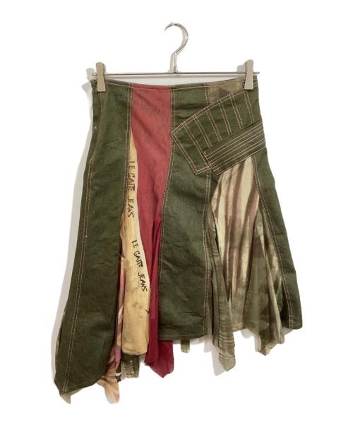 legatte jeans（レガット ジーンズ）legatte jeans (レガット ジーンズ) アシメスカート カーキ サイズ:1の古着・服飾アイテム