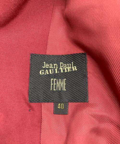 Jean Paul Gaultier FEMME（ジャンポールゴルチエ フェム）Jean Paul Gaultier FEMME (ジャンポールゴルチエ フェム) 3Bジャケットセットアップ ボルドー サイズ:40の古着・服飾アイテム