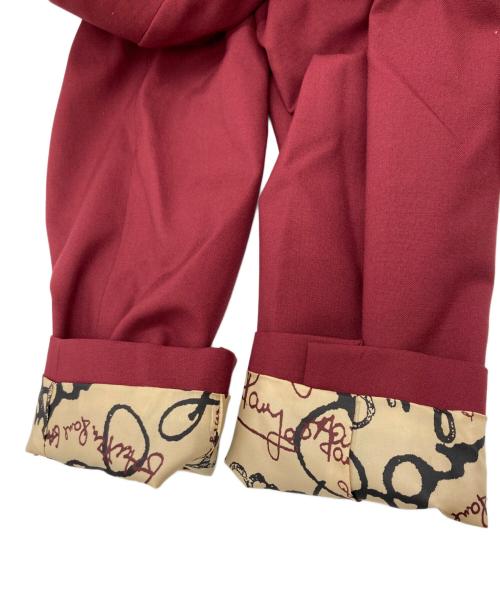 Jean Paul Gaultier FEMME（ジャンポールゴルチエ フェム）Jean Paul Gaultier FEMME (ジャンポールゴルチエ フェム) 3Bジャケットセットアップ ボルドー サイズ:40の古着・服飾アイテム