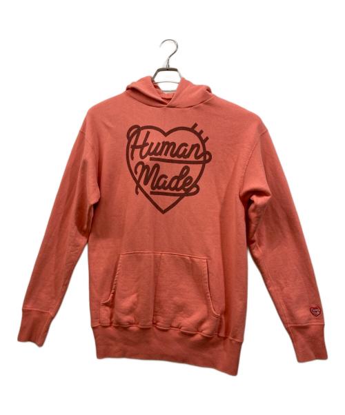 HUMAN MADE（ヒューマンメイド）HUMAN MADE (ヒューマンメイド) Heart Logo Hoodie ピンク サイズ:Lの古着・服飾アイテム