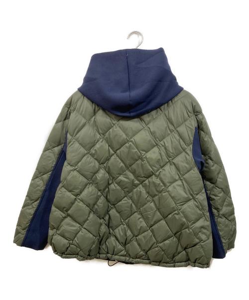 MARECHAL TERRE（マルシャルテル）MARECHAL TERRE (マルシャルテル) ダウンジャケット カーキ×ネイビー サイズ:	SIZE 2の古着・服飾アイテム