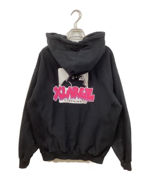 X-LARGE（エクストララージ）X-LARGE (エクストララージ) GRAFFITI PULLOVER HOODED SWEAT ブラック サイズ:Ｍの古着・服飾アイテム