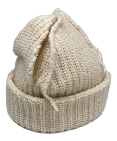 CHARLES JEFFREY LOVERBOY（チャールズ ジェフリー ラバーボーイ）CHARLES JEFFREY LOVERBOY (チャールズ ジェフリー ラバーボーイ) CHUNKY EARS BEANIE ホワイトの古着・服飾アイテム