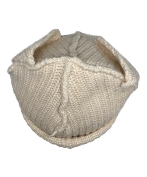 CHARLES JEFFREY LOVERBOY（チャールズ ジェフリー ラバーボーイ）CHARLES JEFFREY LOVERBOY (チャールズ ジェフリー ラバーボーイ) CHUNKY EARS BEANIE ホワイトの古着・服飾アイテム