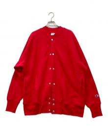 Champion REVERSE WEAVE（チャンピオン リバース ウィーブ）の古着「スウェットカーディガン」｜レッド