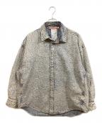Acne studiosアクネ ストゥディオズ）の古着「モノグラムデニムシャツ」｜ブルー