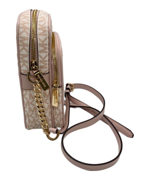 MICHAEL KORS（マイケル・コース）MICHAEL KORS (マイケル・コース) Jet Set Travel Medium Signature Logo Crossbody Bag ピンクの古着・服飾アイテム