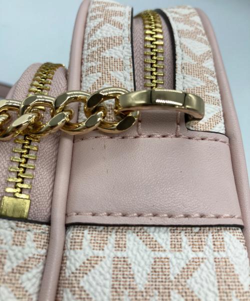 MICHAEL KORS（マイケル・コース）MICHAEL KORS (マイケル・コース) Jet Set Travel Medium Signature Logo Crossbody Bag ピンクの古着・服飾アイテム