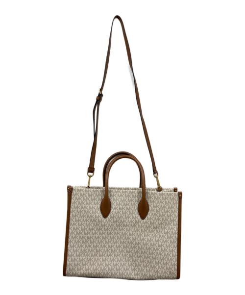 MICHAEL KORS（マイケル・コース）MICHAEL KORS (マイケル・コース) MIRELLA MD EW TOTE 2wayバッグ ベージュの古着・服飾アイテム