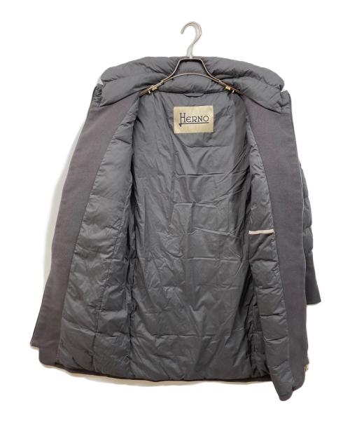 HERNO（ヘルノ）HERNO (ヘルノ) ハイネック コンビ ダウンコート グレー サイズ:SIZE 40の古着・服飾アイテム