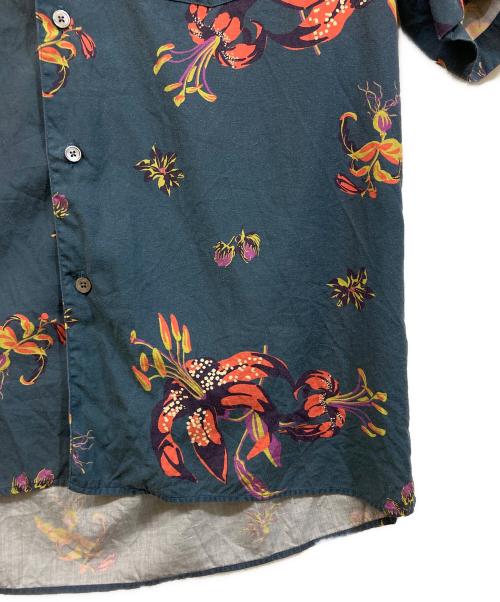 PS Paul Smith（ＰＳポールスミス）PS Paul Smith (ＰＳポールスミス) Lily プリント半袖シャツ ネイビー サイズ:SIZE XLの古着・服飾アイテム