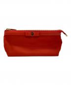 Salvatore Ferragamoサルヴァトーレ フェラガモ）の古着「ヴァラリボンポーチ」｜レッド