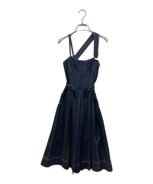 CASA FLINE（カーサフライン）CASA FLINE (カーサフライン) フロントホックデニムロングワンピース インディゴ サイズ:SIZE Freeの古着・服飾アイテム