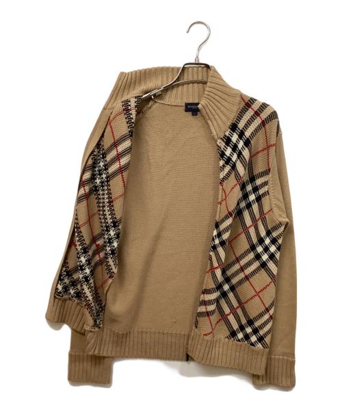 BURBERRY GOLF（バーバリーゴルフ）BURBERRY GOLF (バーバリーゴルフ) ジップアップニット ベージュ サイズ:SIZE Lの古着・服飾アイテム