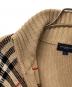 中古・古着 BURBERRY GOLF (バーバリーゴルフ) ジップアップニット ベージュ サイズ:SIZE L：6000円