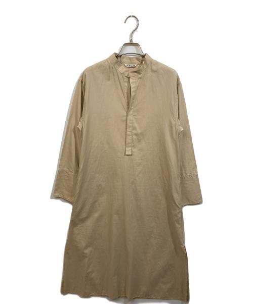 AURALEE（オーラリー）AURALEE (オーラリー) FINX TWILL STAND COLLAR ONE-PIECE アイボリー サイズ:SIZE 0の古着・服飾アイテム