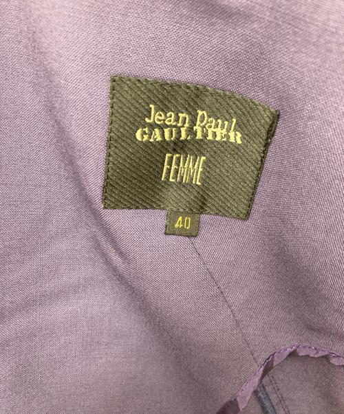 Jean Paul Gaultier FEMME（ジャンポールゴルチエ フェム）Jean Paul Gaultier FEMME (ジャンポールゴルチエ フェム) ダブルジャケット パープル サイズ:SIZE 40の古着・服飾アイテム