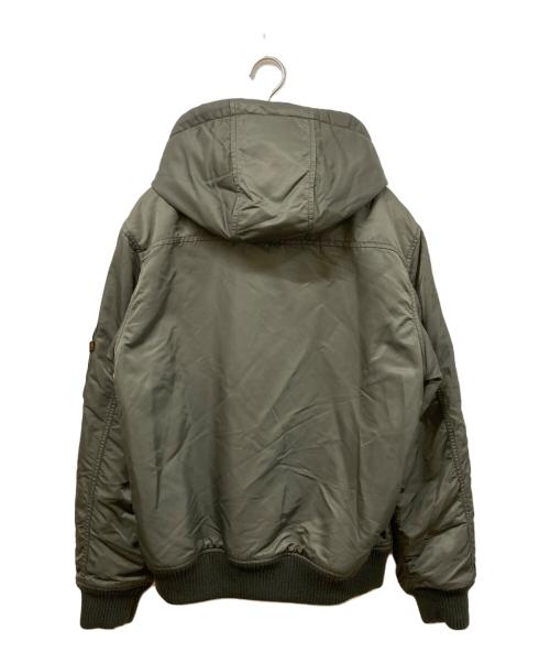 ALPHA（アルファ）ALPHA (アルファ) フーデッドリブジャケット オリーブ サイズ:SIZE XLの古着・服飾アイテム