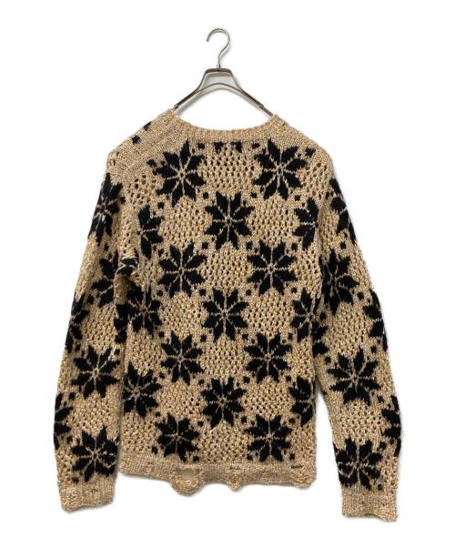 BED J.W. FORD（ベッドフォード）BED J.W. FORD (ベッドフォード) Snow Pattern Crew Neck Knit ブラウン サイズ:SIZE 1の古着・服飾アイテム