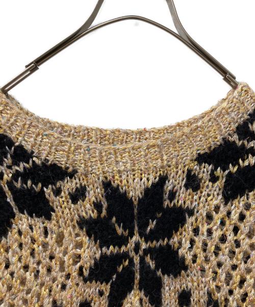 BED J.W. FORD（ベッドフォード）BED J.W. FORD (ベッドフォード) Snow Pattern Crew Neck Knit ブラウン サイズ:SIZE 1の古着・服飾アイテム