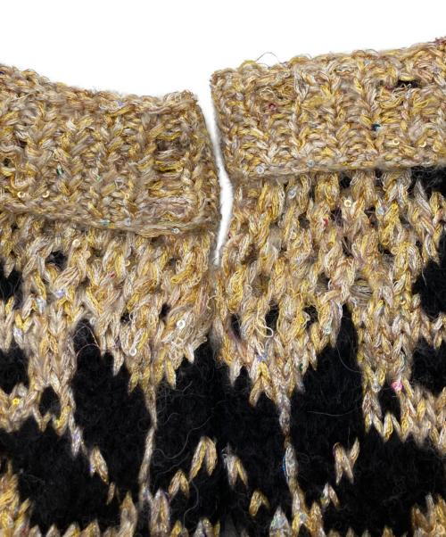 BED J.W. FORD（ベッドフォード）BED J.W. FORD (ベッドフォード) Snow Pattern Crew Neck Knit ブラウン サイズ:SIZE 1の古着・服飾アイテム