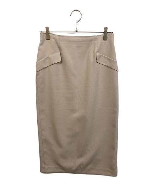 BALLSEY（ボールジィ）BALLSEY (ボールジィ) ブライトストレッチ タイトスカート ベージュ サイズ:	SIZE 38の古着・服飾アイテム