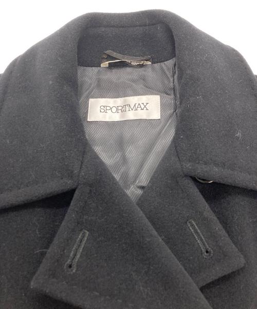 SPORT MAX（スポーツマックス）SPORT MAX (スポーツマックス) カシミア混ロングチェスターコート ブラック サイズ:40の古着・服飾アイテム