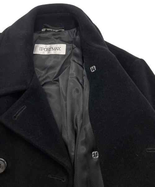 SPORT MAX（スポーツマックス）SPORT MAX (スポーツマックス) カシミア混ロングチェスターコート ブラック サイズ:40の古着・服飾アイテム