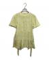 MAISON KITSUNE（メゾンキツネ）の古着「SHORT SLEEVE GODET MINI DRESS/ショートスリーブ ゴデット ミニドレス」｜黄緑